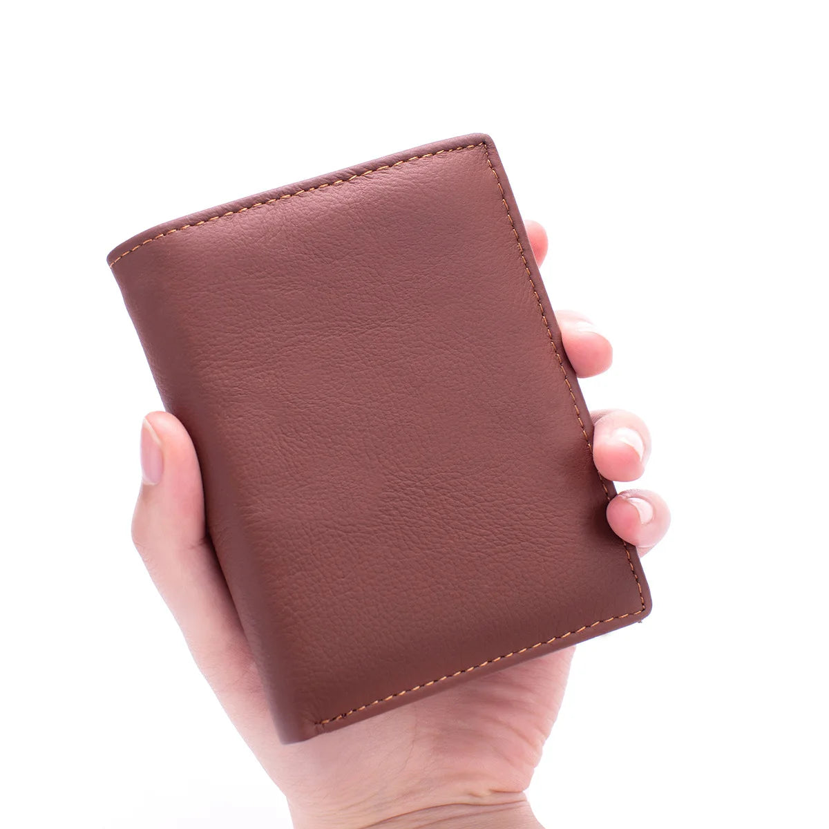 🛡️ Genuine Leather RFID Wallet - 8 Compartments, Business Style