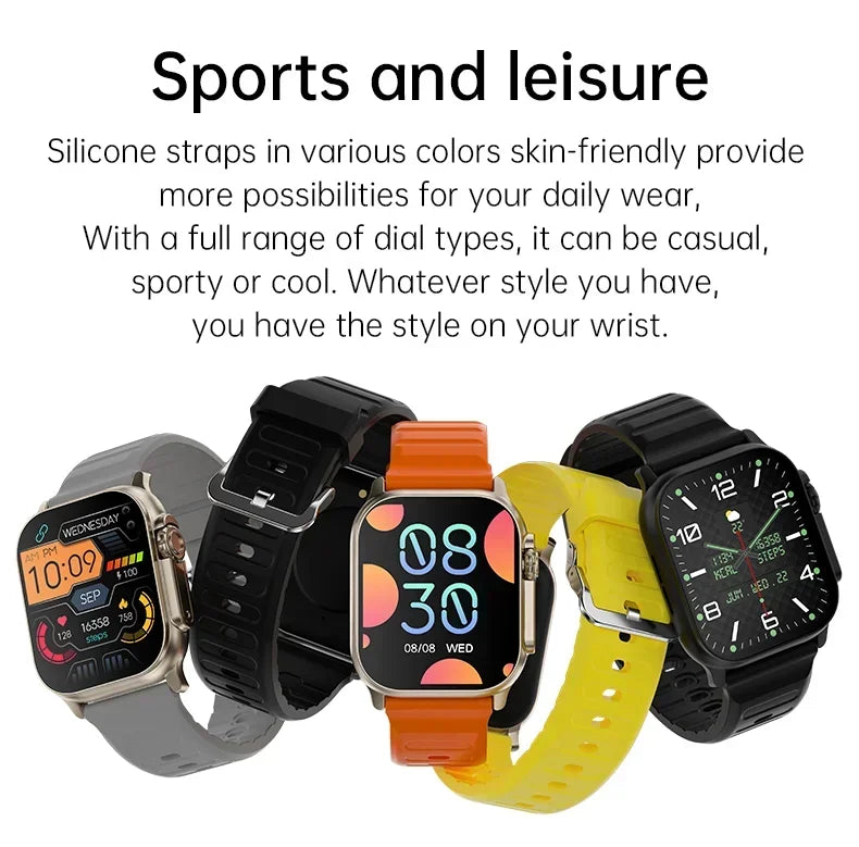 T900 Ultra 2 Smart Watch – 49mm AMOLED, Bluetooth Calls, NFC, IP65 Waterproof
