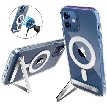 Magnetic iPhone Case with Kickstand – Clear Transparent Cover