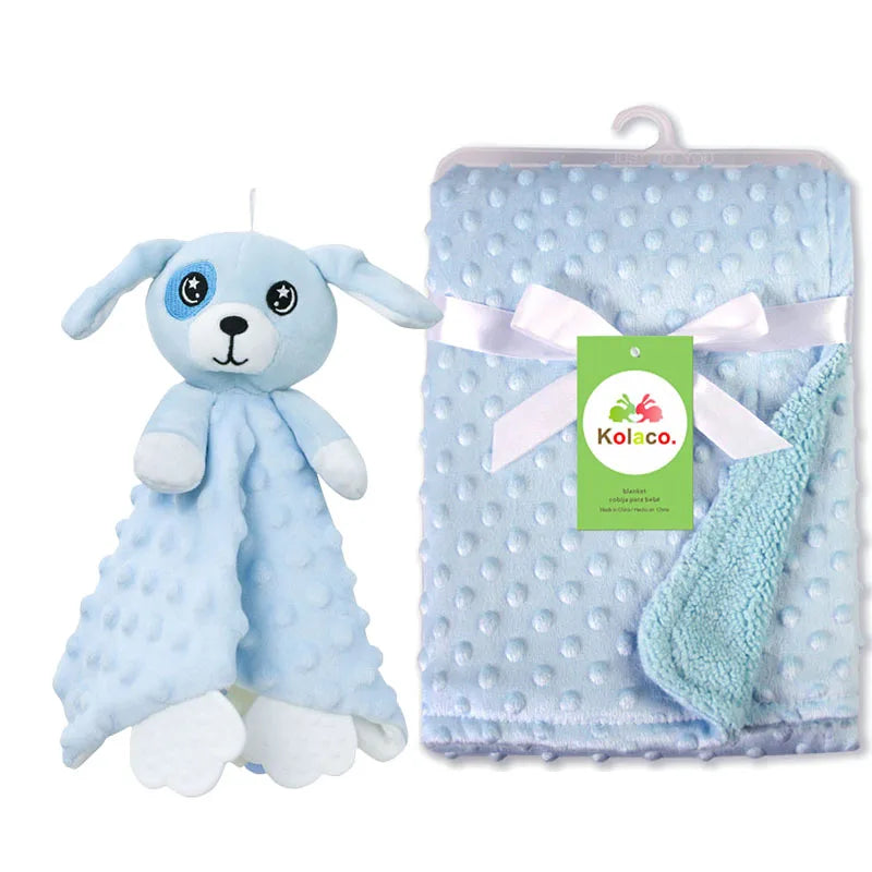 Personalized Newborn Baby Blanket – Custom Name Stroller & Sleeping Gift Set