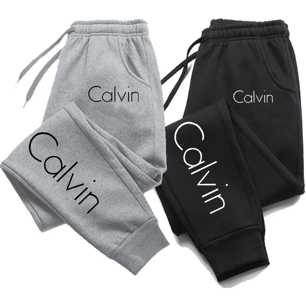 Calças de corrida esportivas estampadas – Calças de moletom fitness para homens e mulheres
