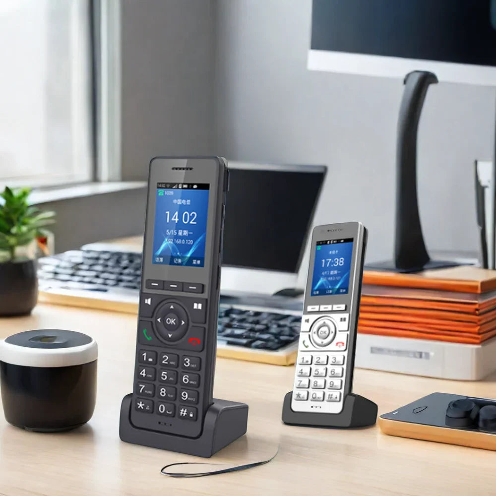 Telefone de Mesa VoIP WiFi 4G LTE - Telefone SIP Sem Fio com Tela de 2,4" e Conferência de 3 Vias