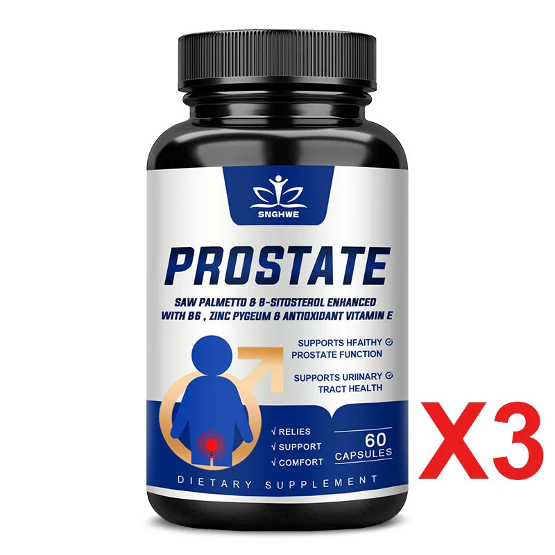 Prostate Saw Palmetto and Beta Sitosterol Supplement Men's Prostate Health Support Size Supports Urinary Relief Bladder Control