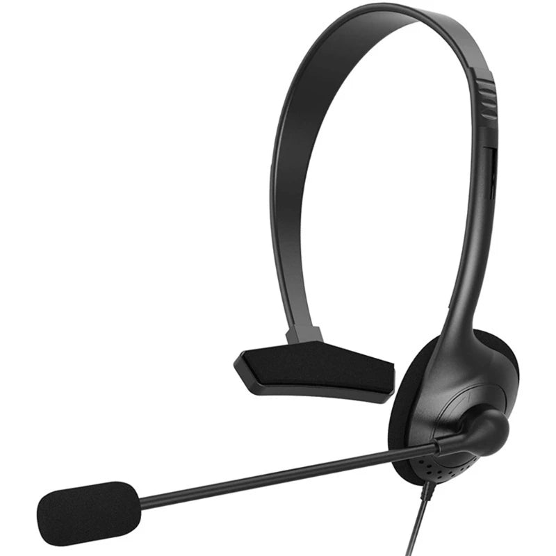Headset USB com Microfone de Um Lado Fone de Ouvido Leve para Computador com Fio para Call Center PC/Notebook/Computador