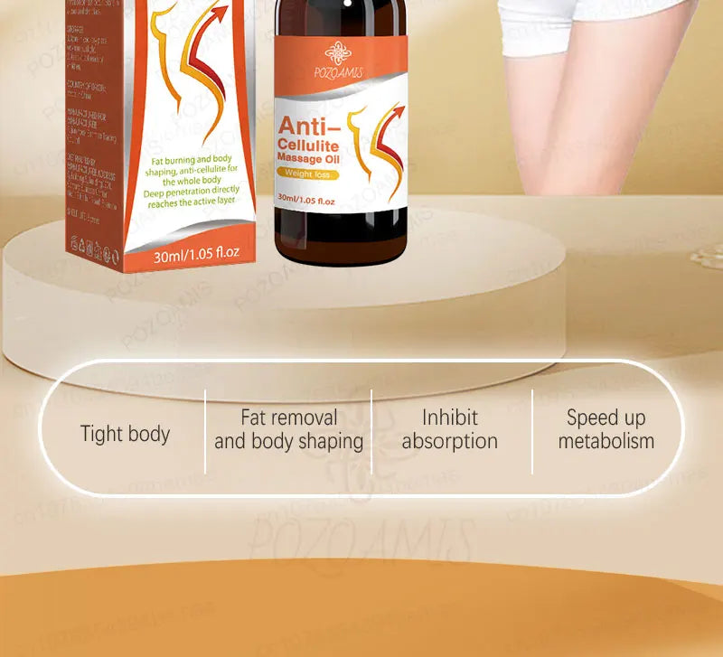 Óleo Essencial Emagrecedor - Óleo Corporal Natural para Queimar Gordura e Perder Peso