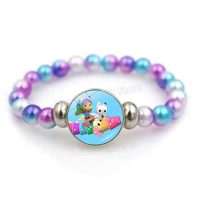 Pulseira Casa de Bonecas Gabby – Joias Infantis Coloridas com Contas