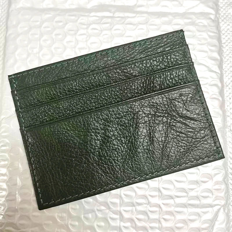 Custom Logo Leather Card Holder – Slim Wallet
