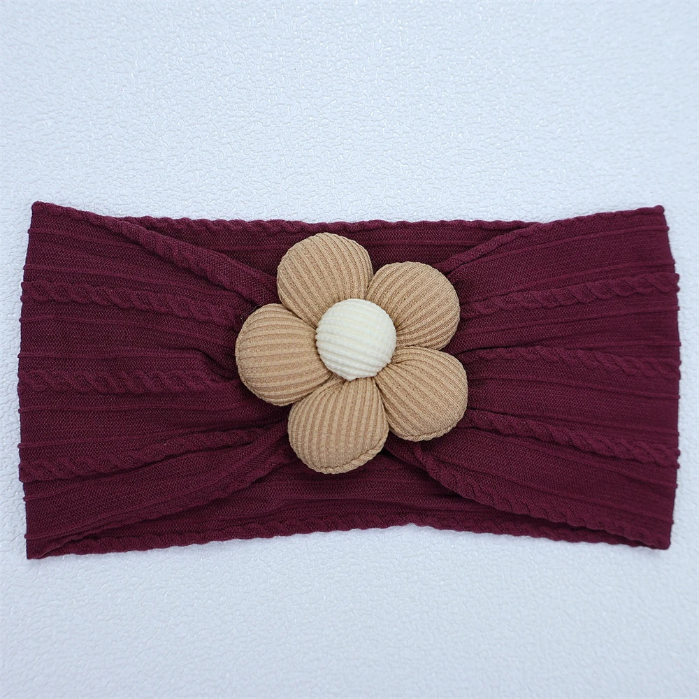 Flower Nylon Girl Hairband – Soft Elastic Baby Headband with Floral Detail