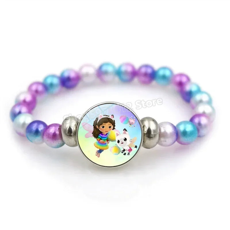 Pulseira Casa de Bonecas Gabby – Joias Infantis Coloridas com Contas