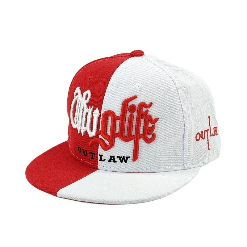 Boné de Beisebol Hip-Hop Bordado - Chapéu Ajustável Snapback para Uso Casual e ao Ar Livre