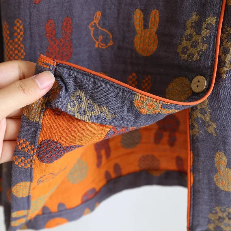 Conjunto de pijama de casal 2026 – Calça e blusa de manga comprida em algodão