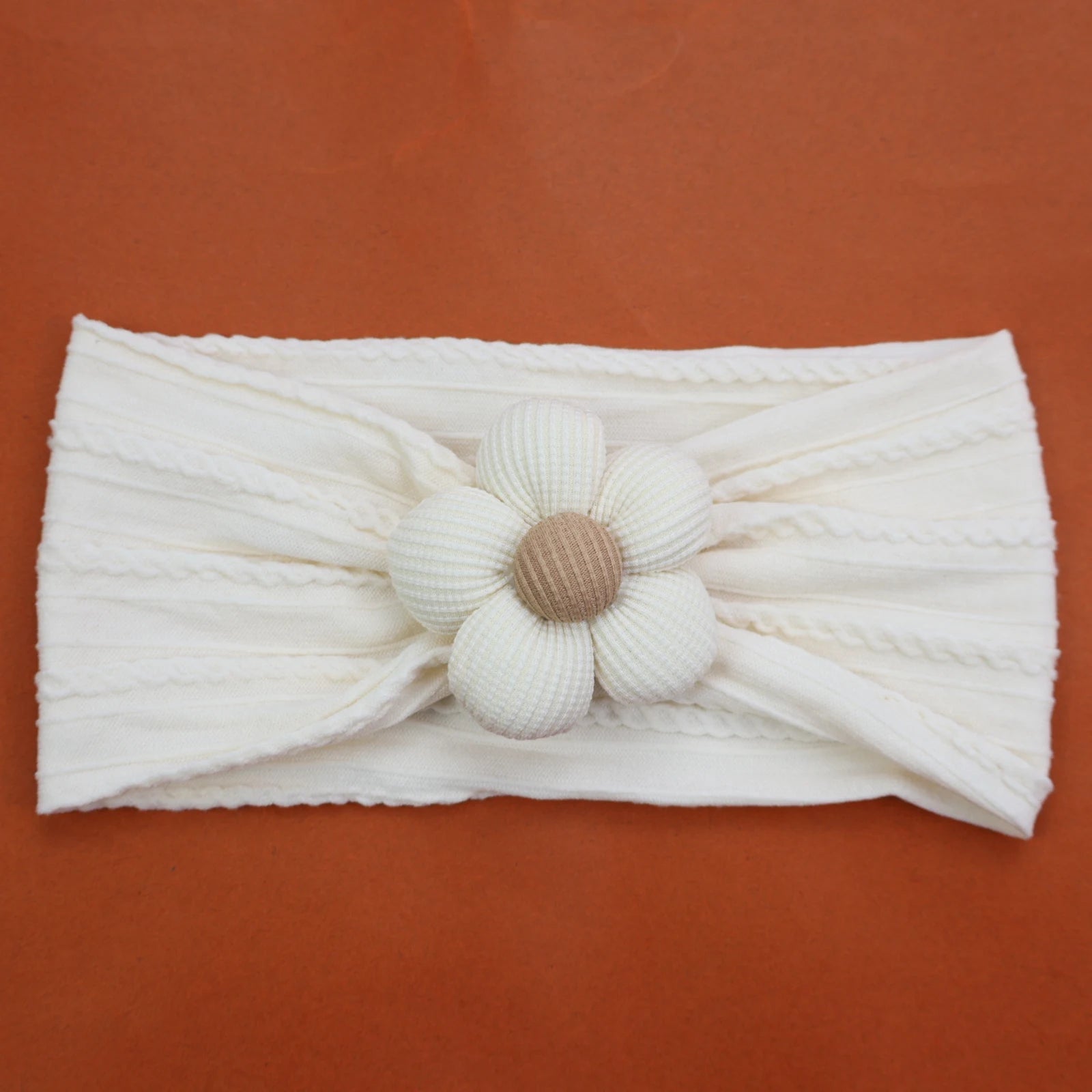 Flower Nylon Girl Hairband – Soft Elastic Baby Headband with Floral Detail