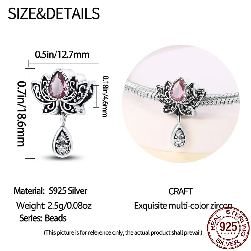 Berloque de Prata 925 com Zircônia - Berloque Compatível com Pulseira