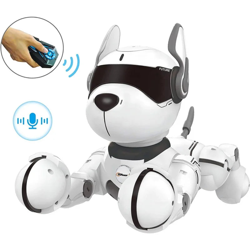 Robô Cachorro Inteligente - Brinquedo Interativo Programável de Controle Remoto