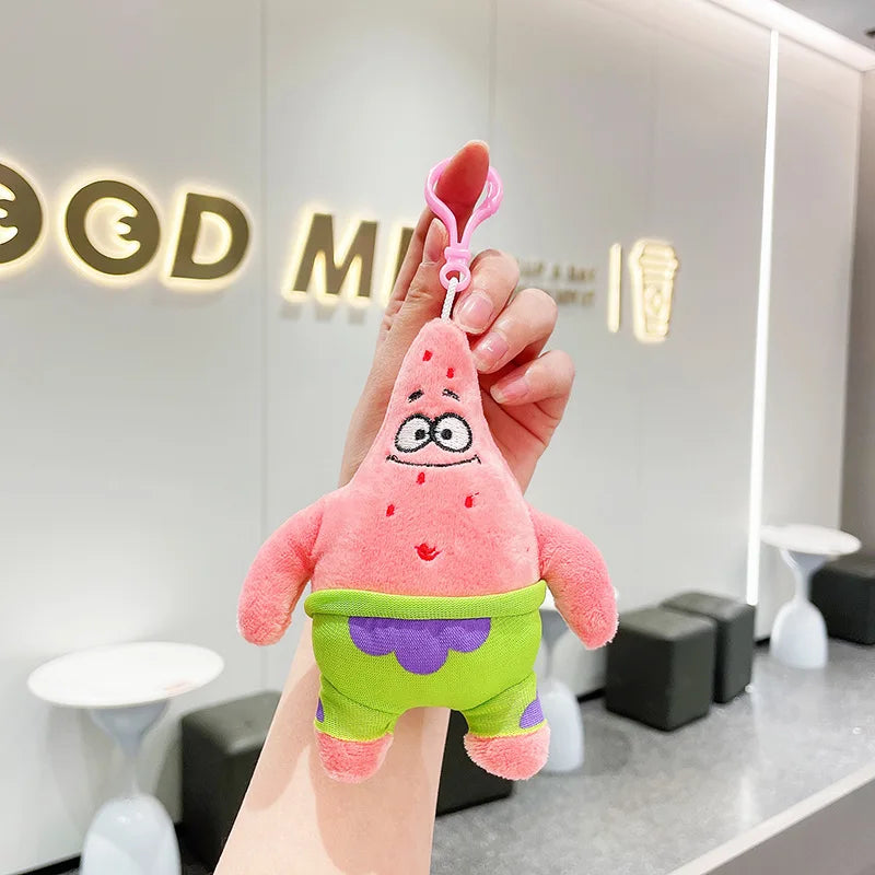 Chaveiro de pelúcia kawaii para carro, chaveiro automotivo, lindo chaveiro de desenho animado, chaveiro de pelúcia 3D, pingente de pelúcia para bolsa