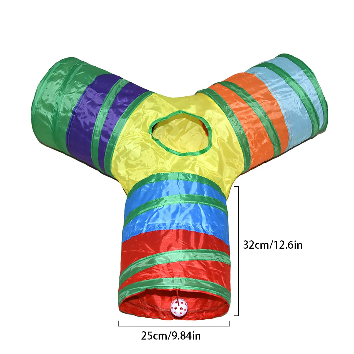 Túnel de Brinquedo para Gatos – Tubo Dobrável para Exercícios em Ambientes Internos e Externos