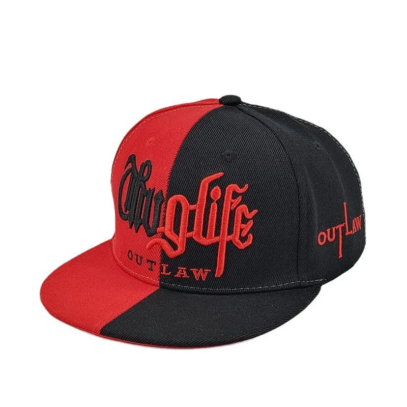 Boné de Beisebol Hip-Hop Bordado - Chapéu Ajustável Snapback para Uso Casual e ao Ar Livre