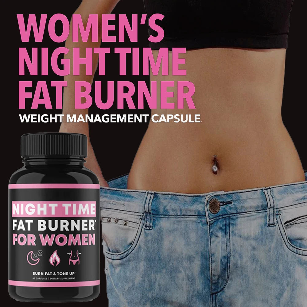 Queimador de Gordura Noturno para Mulheres - Impulsionador de Metabolismo Noturno e Apoio ao Sono