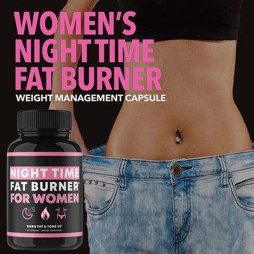 Queimador de Gordura Noturno para Mulheres - Impulsionador de Metabolismo Noturno e Apoio ao Sono