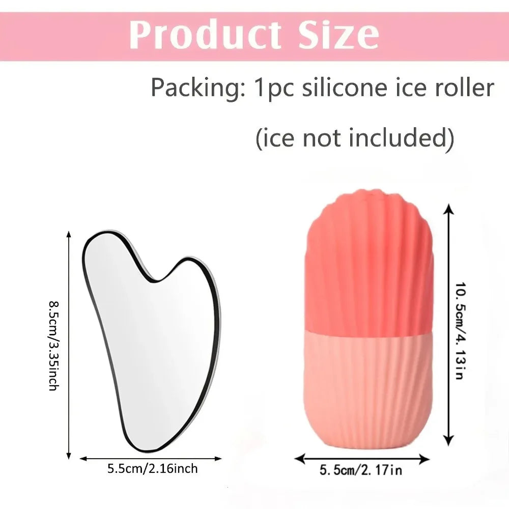 Ice Facial Roller Set – Stainless Steel De-Puffing Facial Tool
