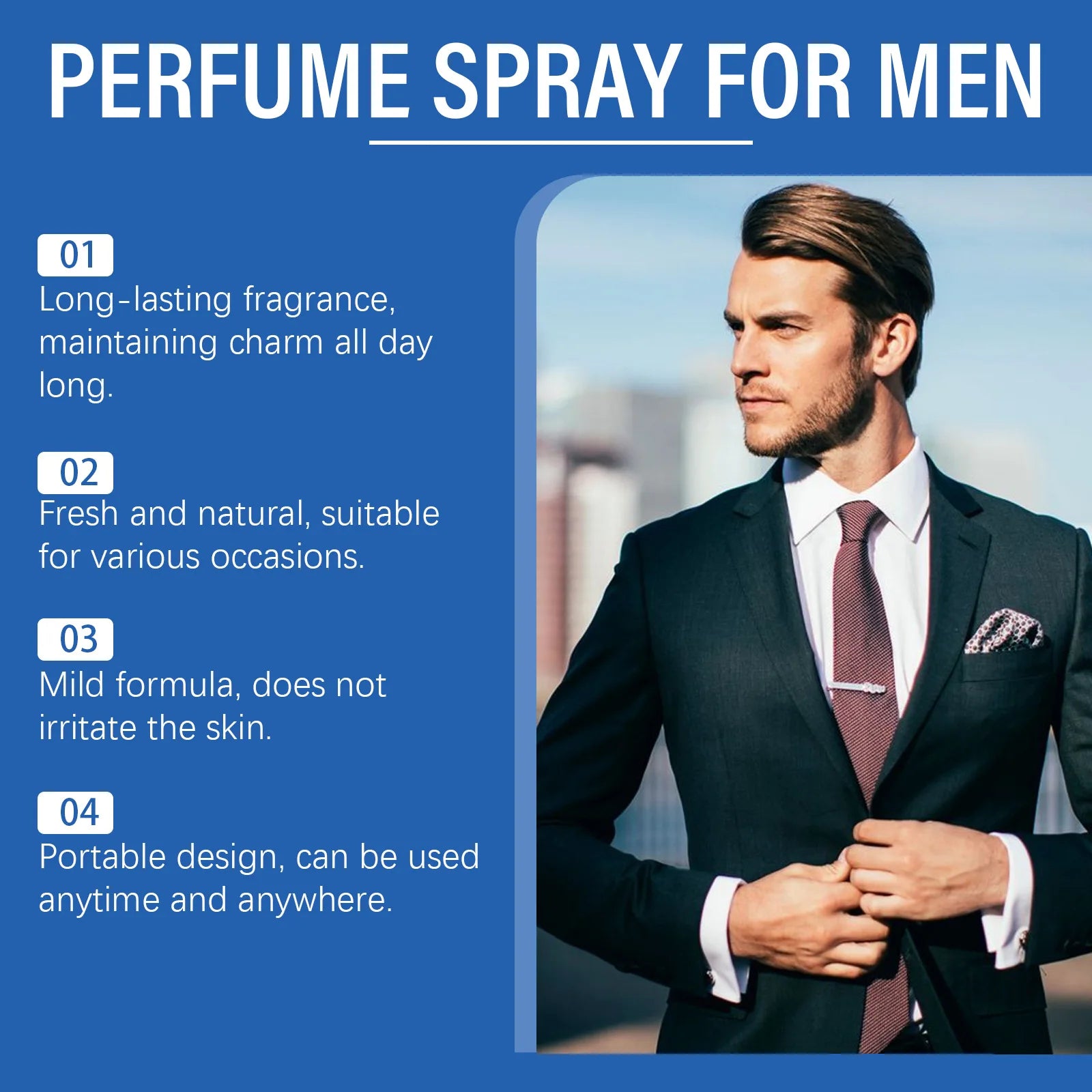 Perfume Masculino Encantador - Fragrância Natural Duradoura com Temperamento Refrescante (100ml)