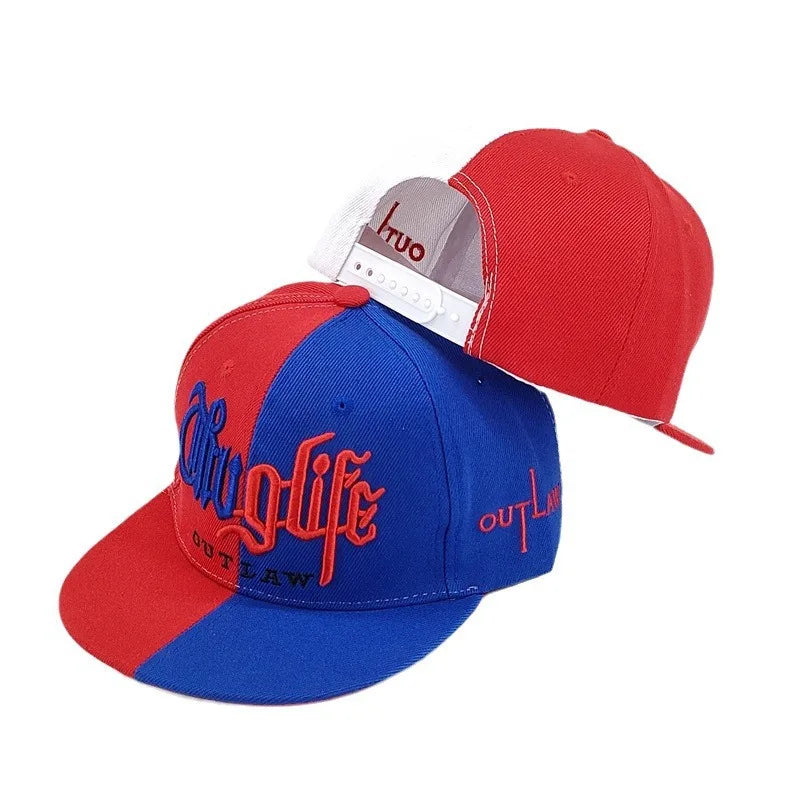 Boné de Beisebol Hip-Hop Bordado - Chapéu Ajustável Snapback para Uso Casual e ao Ar Livre