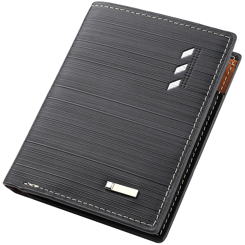 👜 Men's Slim PU Leather Wallet - Card Holder & Cash Compartment