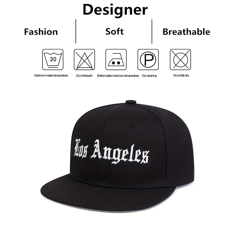 Boné de basquete de Los Angeles - Boné snapback de algodão para uso casual e ao ar livre