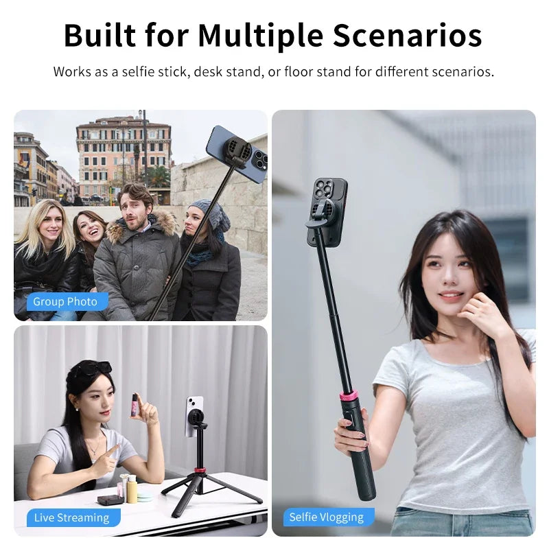 MagSafe Selfie Stick Tripod – Bluetooth Remote Stand