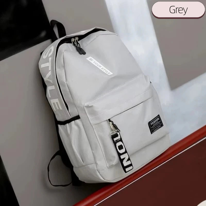 Mochila escolar estilo coreano - Mochila grande para estudantes, homens e mulheres.