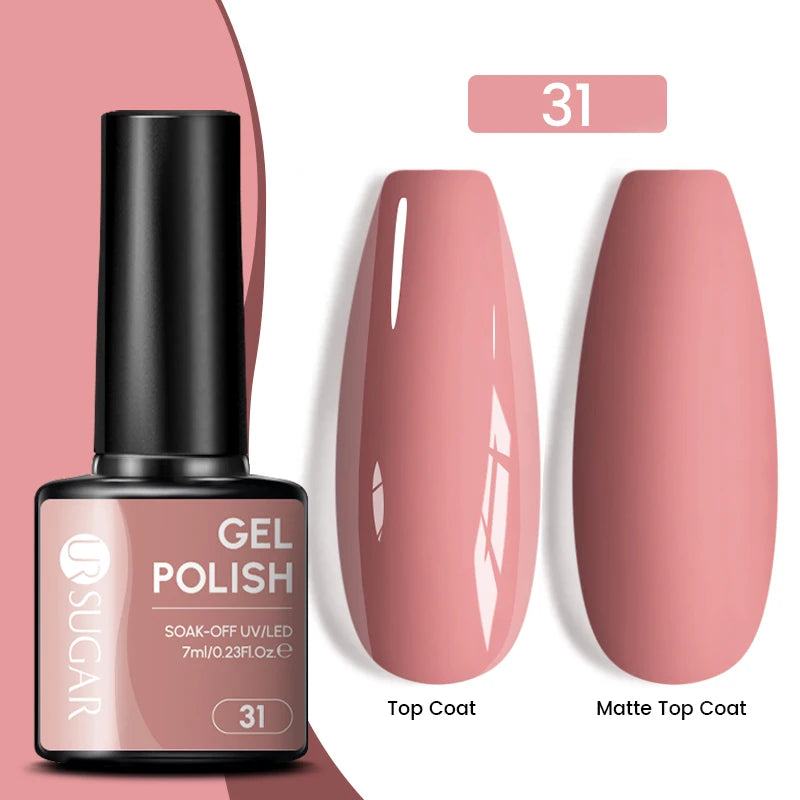 Glitter Gel Nail Polish – Semi-Permanent UV LED Gel with Sparkling Shimmer Finish