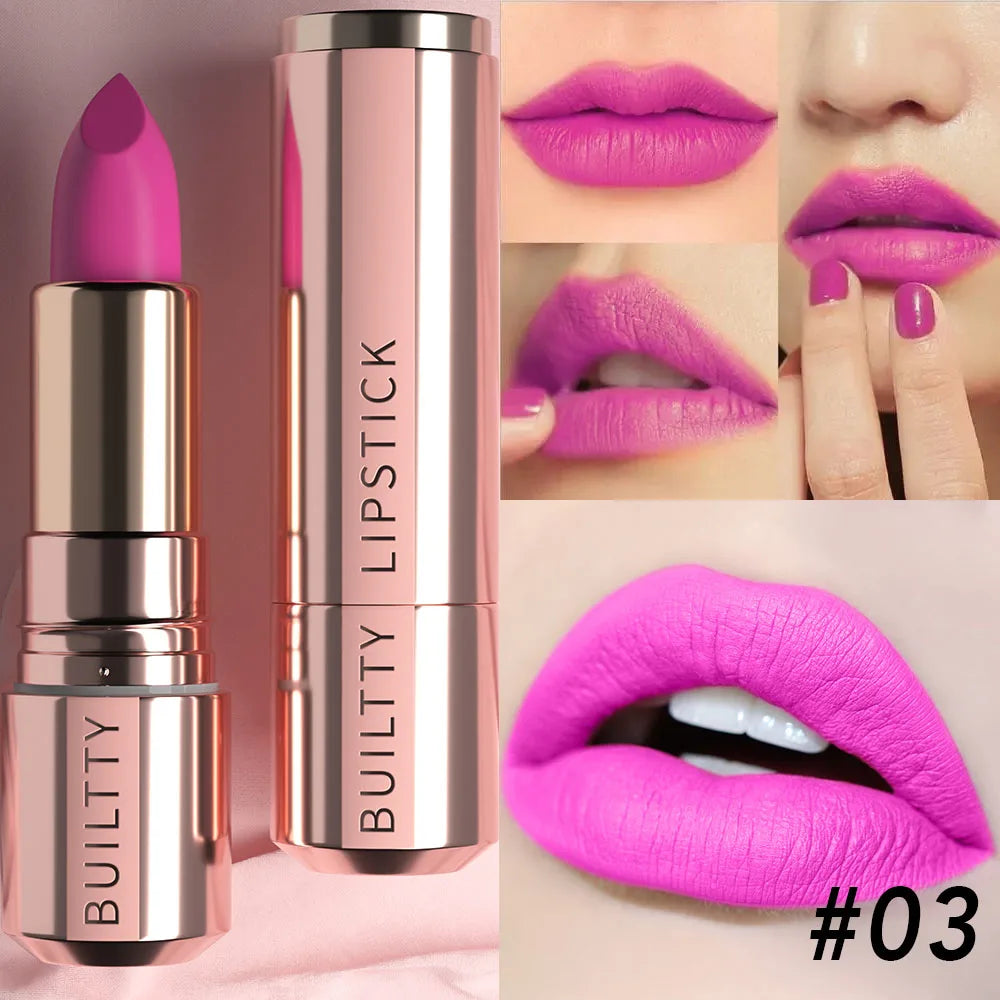 Batom Nude Matte - Batom macio, aveludado, de longa duração e que não transfere.