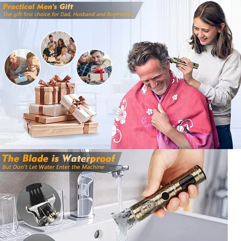 ⚡ 50% OFF Limited Time! T9 Electric Hair Trimmer - Professional USB Rechargeable Clipper for Men