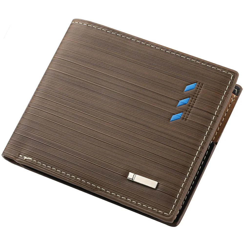 👜 Men's Slim PU Leather Wallet - Card Holder & Cash Compartment