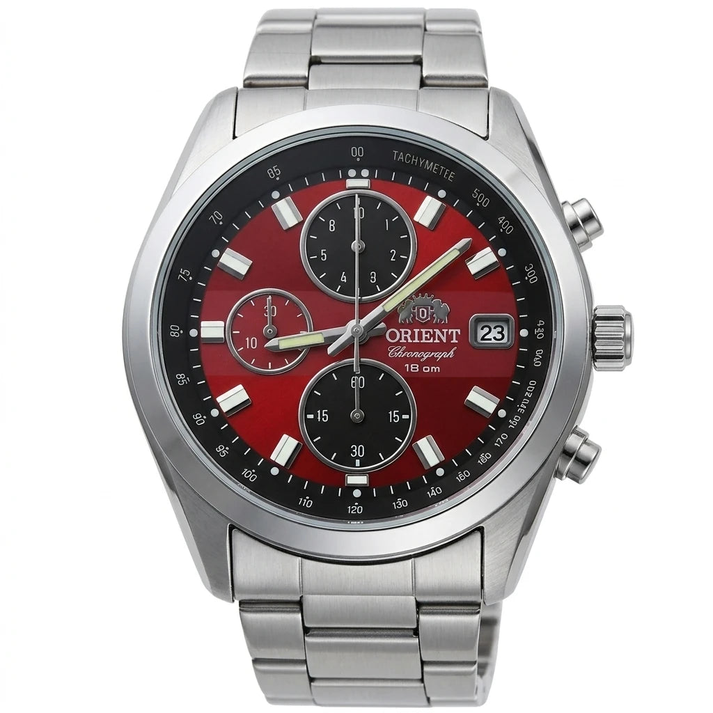 Men's Chronograph Watch – Japanese Quartz, Tachymeter, 100M Waterproof Stainless Steel Sports Wristwatch