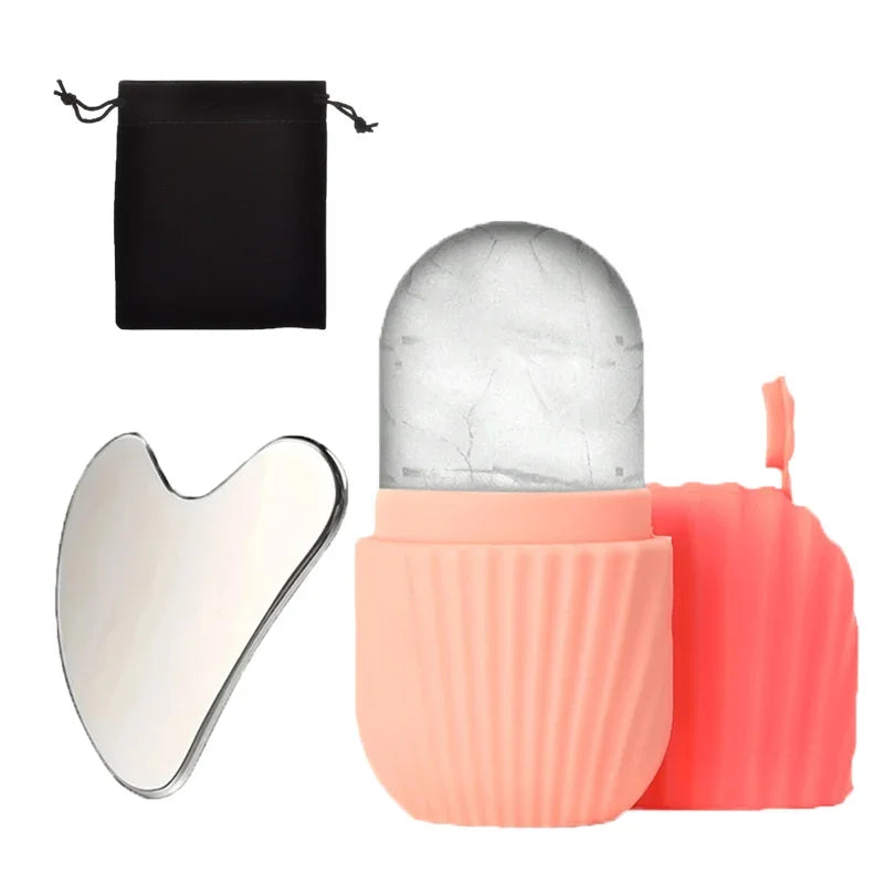 Ice Facial Roller Set – Stainless Steel De-Puffing Facial Tool