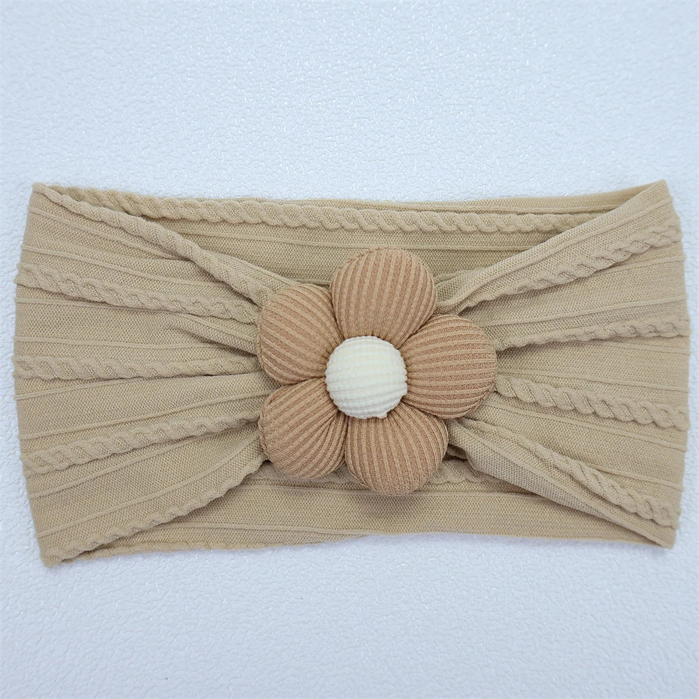 Flower Nylon Girl Hairband – Soft Elastic Baby Headband with Floral Detail