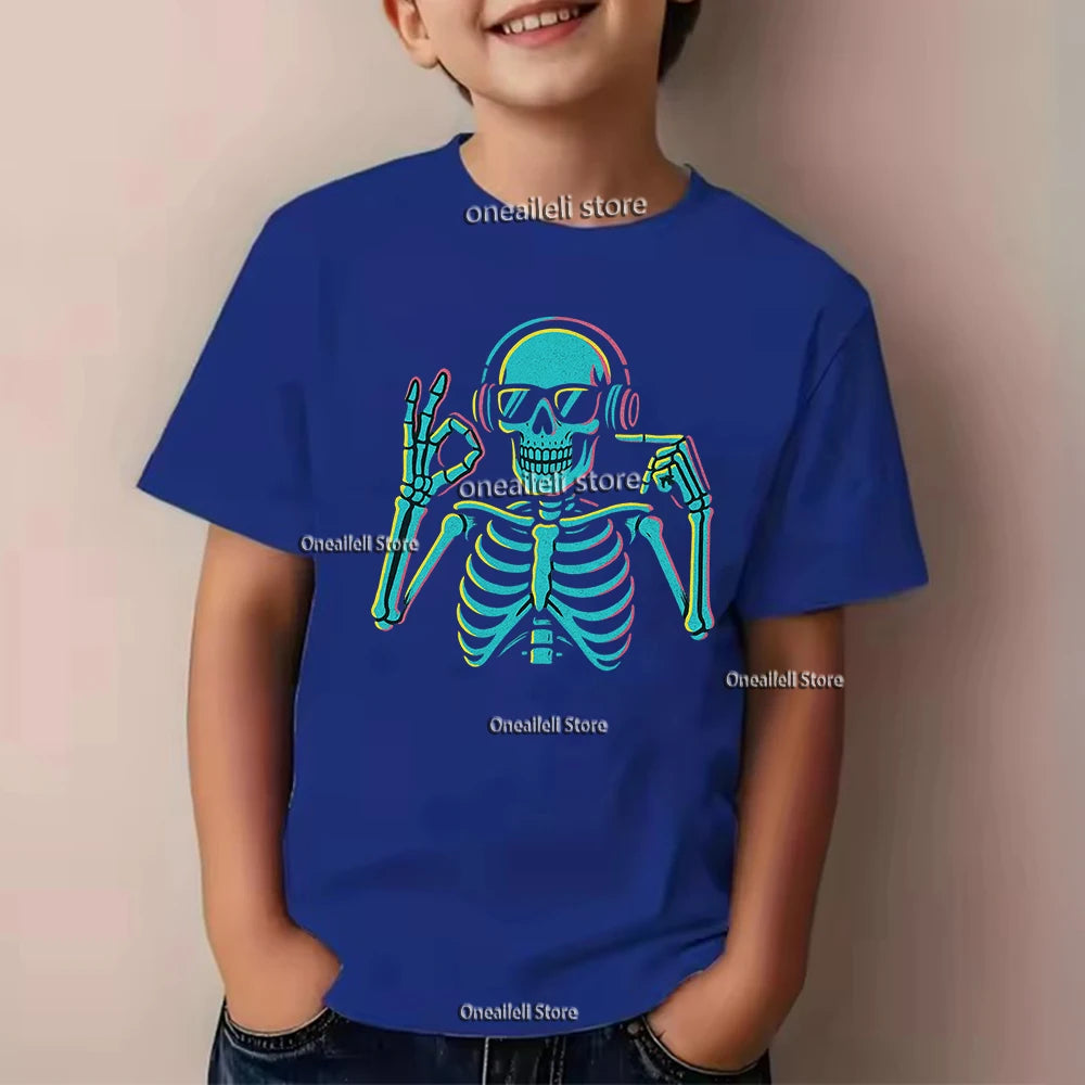 Summer Kids Cotton T-Shirt Funny Graphic Tee