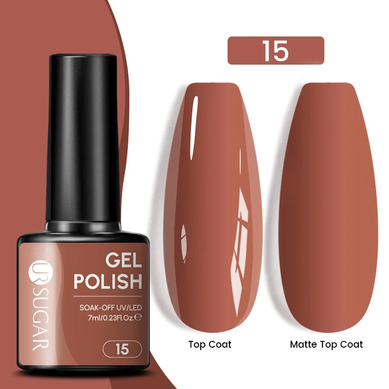Dark Red Gel Nail Polish – Soak-Off LED/UV Gel Varnish for Salon & Home Use