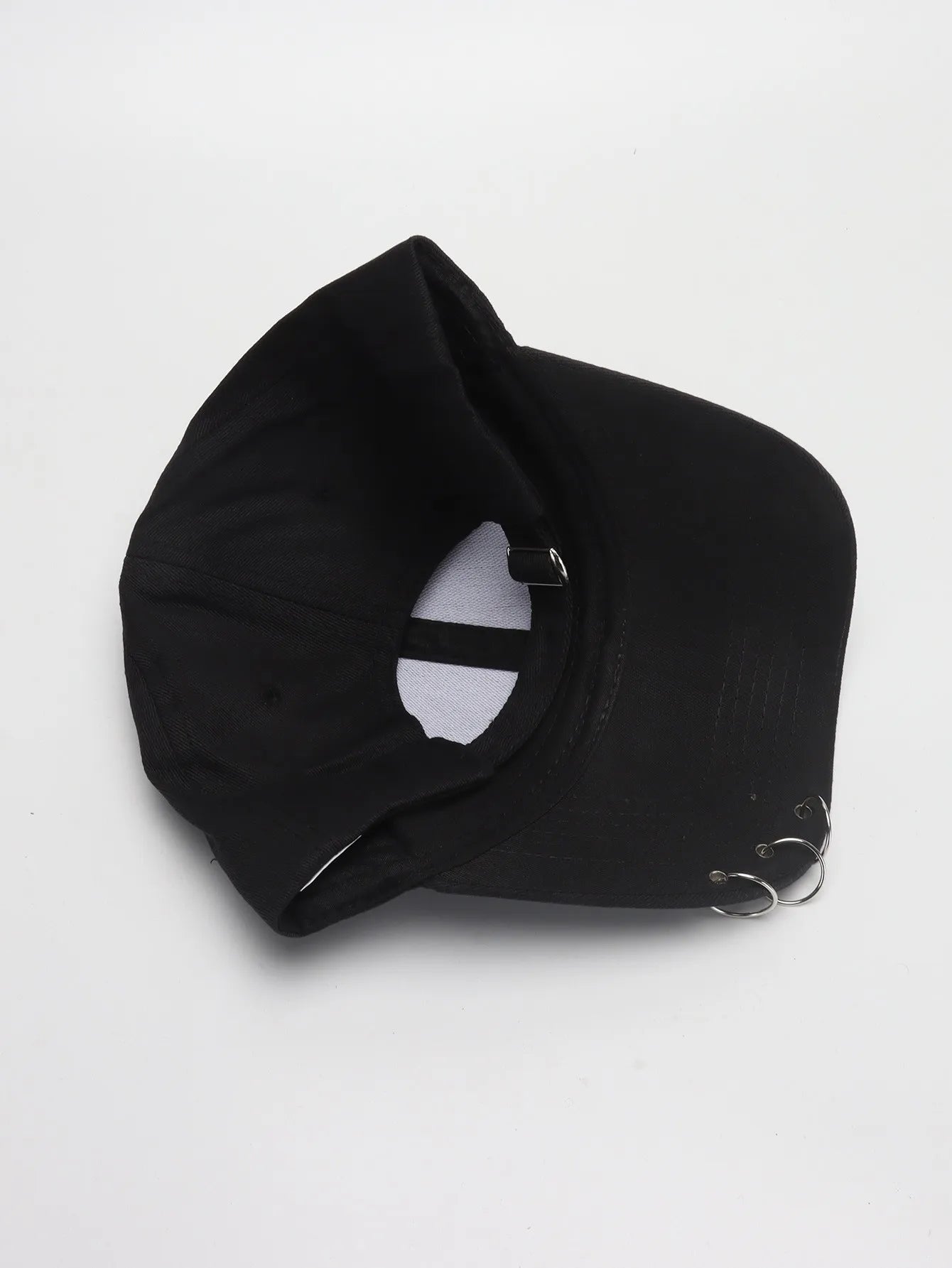 Boné de Beisebol com Anéis - Chapéu Snapback Estilo K-Pop Coreano para Homens e Mulheres