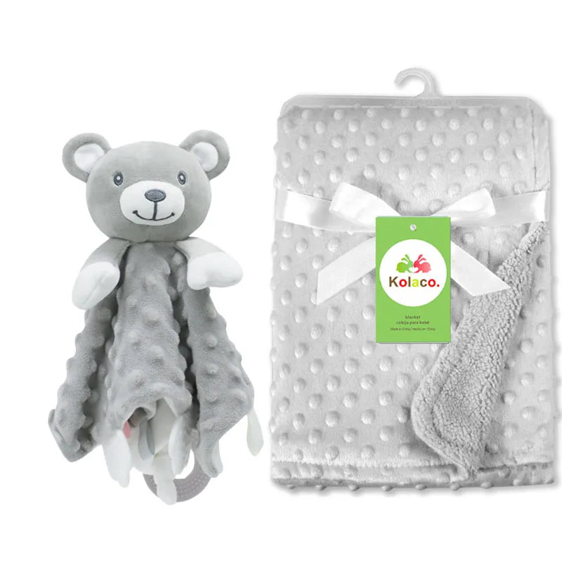 Personalized Newborn Baby Blanket – Custom Name Stroller & Sleeping Gift Set