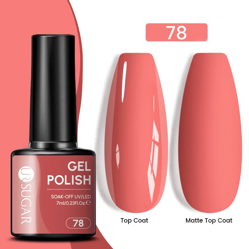 Dark Red Gel Nail Polish – Soak-Off LED/UV Gel Varnish for Salon & Home Use