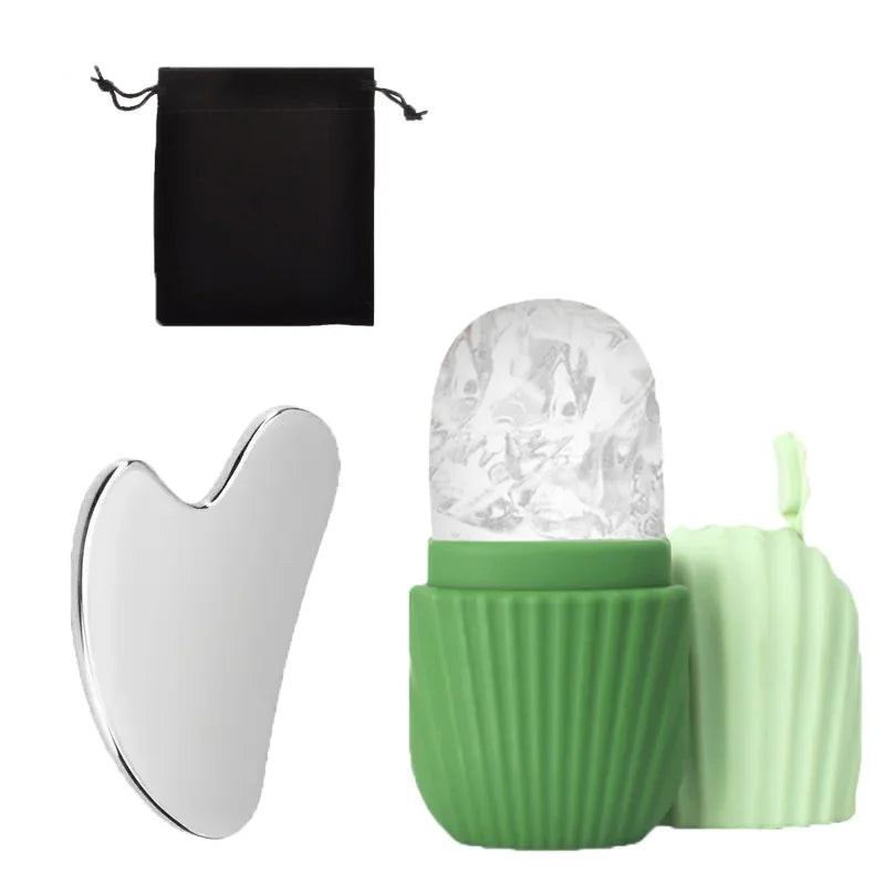 Ice Facial Roller Set – Stainless Steel De-Puffing Facial Tool
