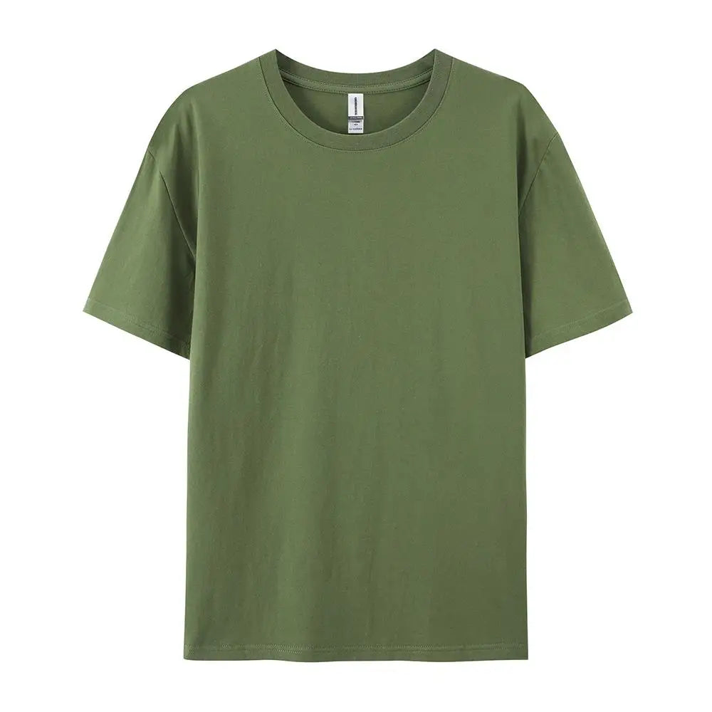 Solid Cotton T-Shirt Men & Women Casual Top