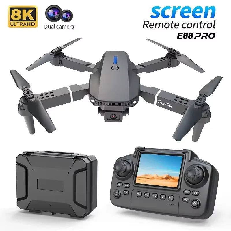 E88 Plus GPS Drone with 8K Dual Camera - 27 Min Flight, Obstacle Avoidance, 1000m Range