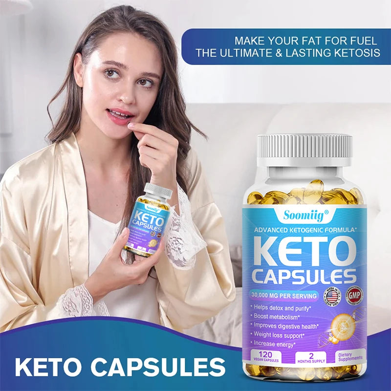 Cápsulas de Vinagre de Maçã Keto - Queima de Gordura, Desintoxicação e Acelerador de Metabolismo