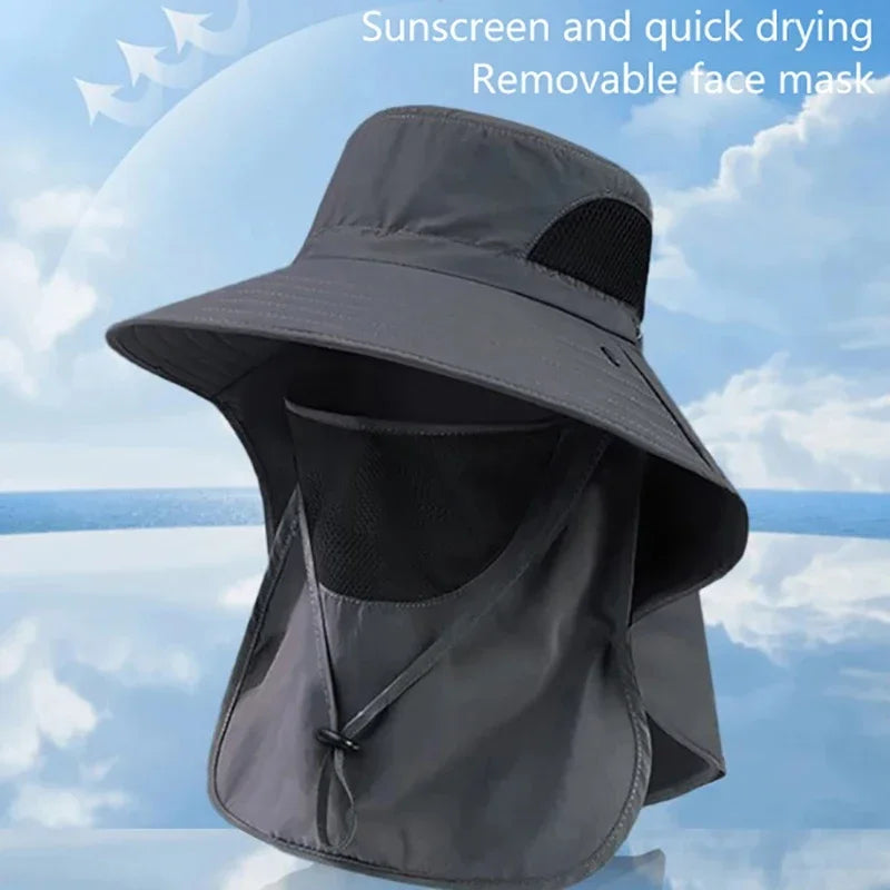Wide Brim Sun Hat – UV Protection, Breathable & Windproof for Outdoor Use