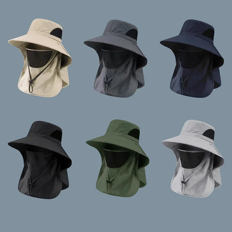 Wide Brim Sun Hat – UV Protection, Breathable & Windproof for Outdoor Use
