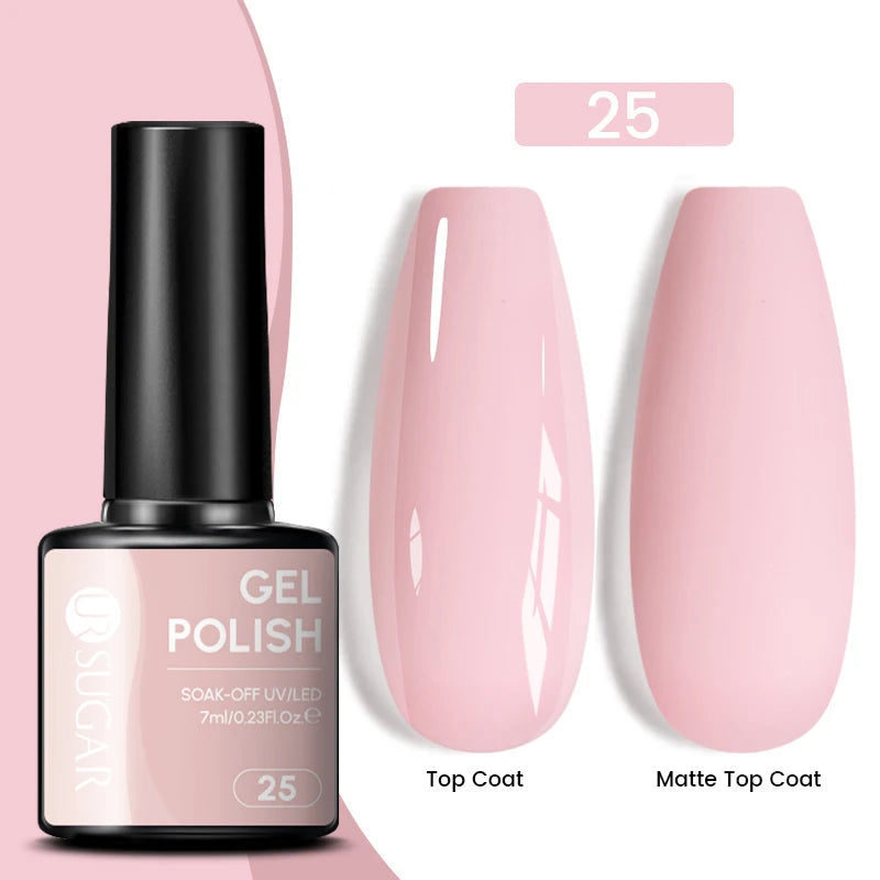 Glitter Gel Nail Polish – Semi-Permanent UV LED Gel with Sparkling Shimmer Finish