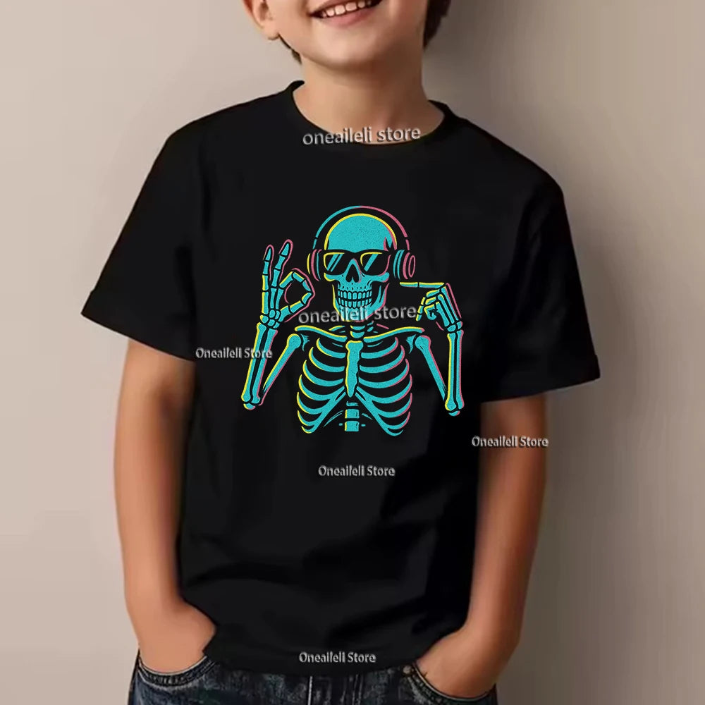 Summer Kids Cotton T-Shirt Funny Graphic Tee